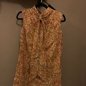 Vintage paisley secretary tie shift dress 🤩